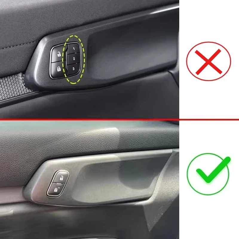 DIYUCAR Adesivi per telaio per alzacristalli per finestrini e finestre, accessori per decorazione di pulsanti per Ford Ranger Everest Endeavour 2015-2022 (fibra di carbonio