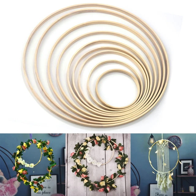 Circle Decoration Wooden Frame, Wooden Rings Decoration