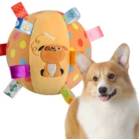 Plush Dog Vocal Toy Ball Funny Interactive Pet Toys with Bells Cleaning Tooth Chew Toy For Small Large Dogs Cats Puppy Plaything 1