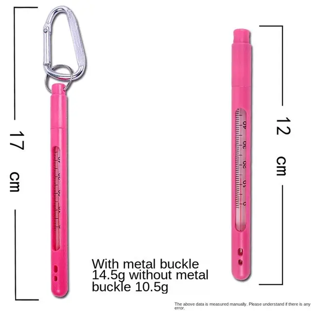 Légy Horgászszerszámok Többfunkciós Patak Vízhőmérséklet-Mérési Hőmérő Halászhőmérő Karabinerrel - Image 5