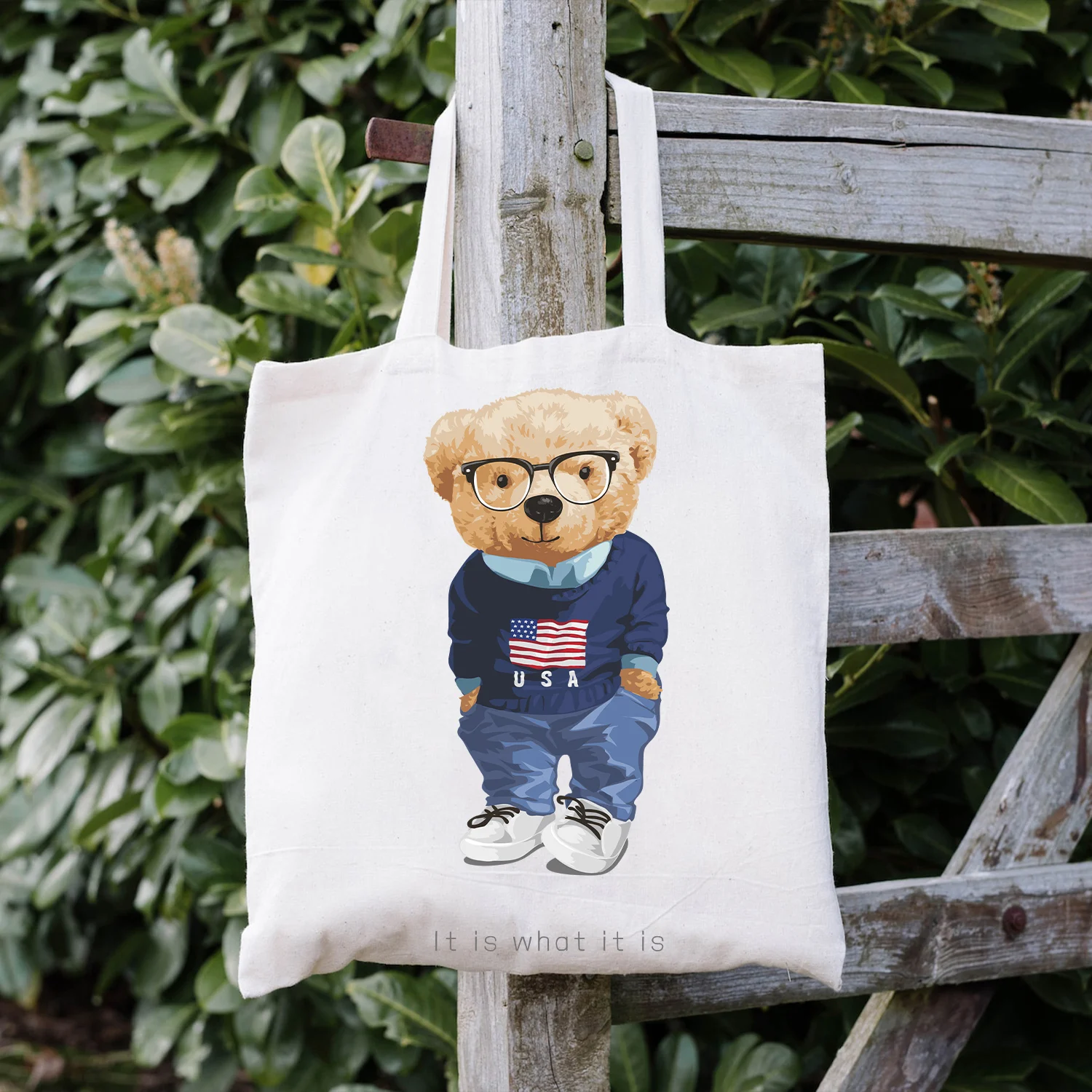 Polo Bear Cotton Canvas Tote