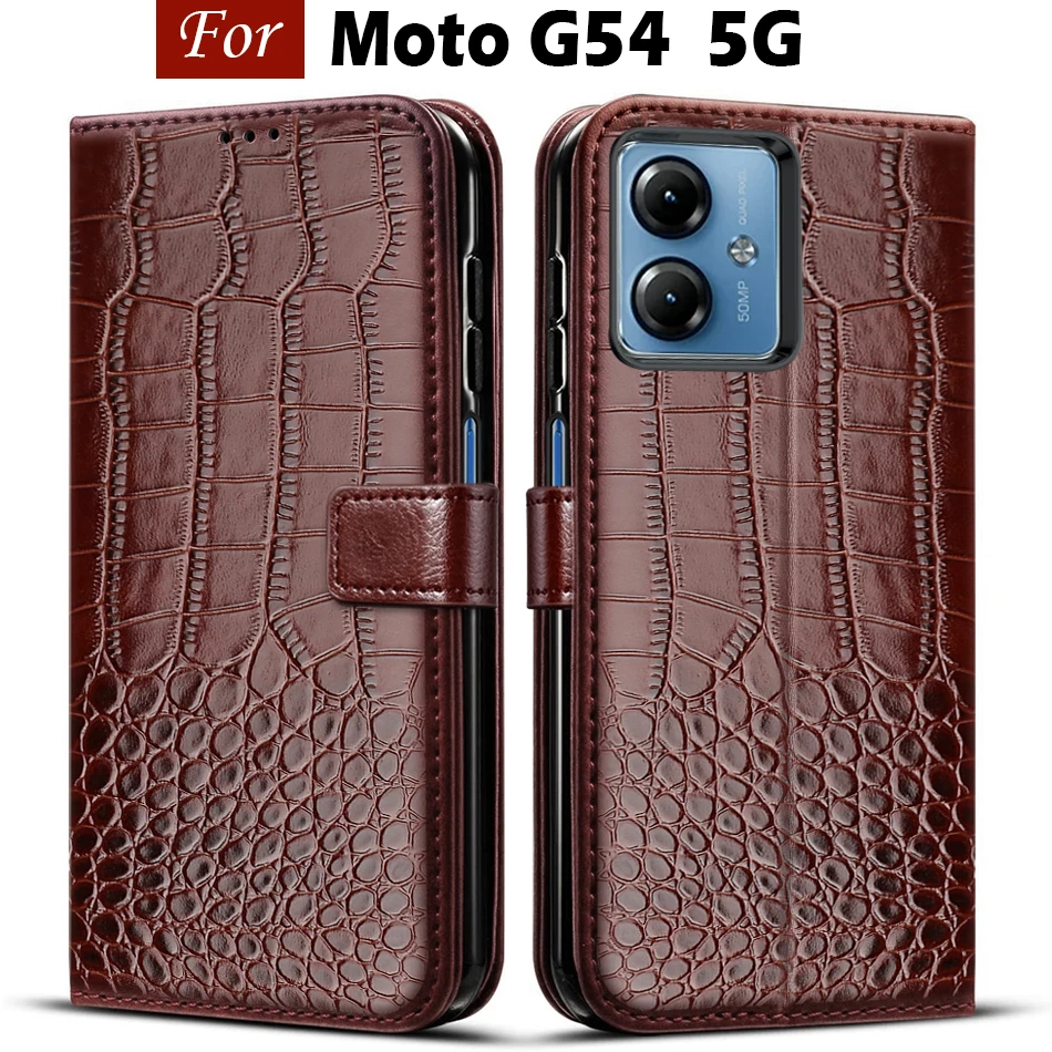 EasyShow Custodia A Libro Per Motorola Moto G54 – Con Chiusura Magnetica E Supporto, Blu