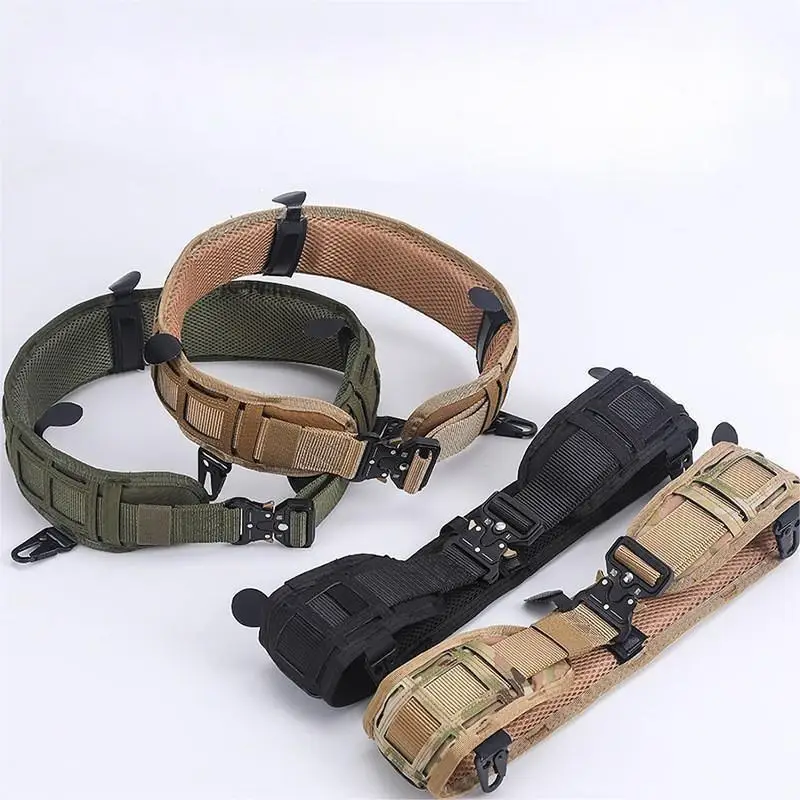 Tactical Military Waist Support Molle Belt Battle Belt Combat Airsoft Laser Cut Tra Waist Imbottito