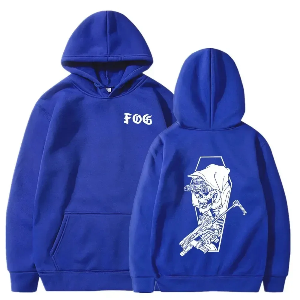 FOG Gbrs Forward Observations Group Hoodie Men Woman Punk Skeleton Gothic Long Sleeve Sweatshirt Casual Vintage Oversized Hoodie