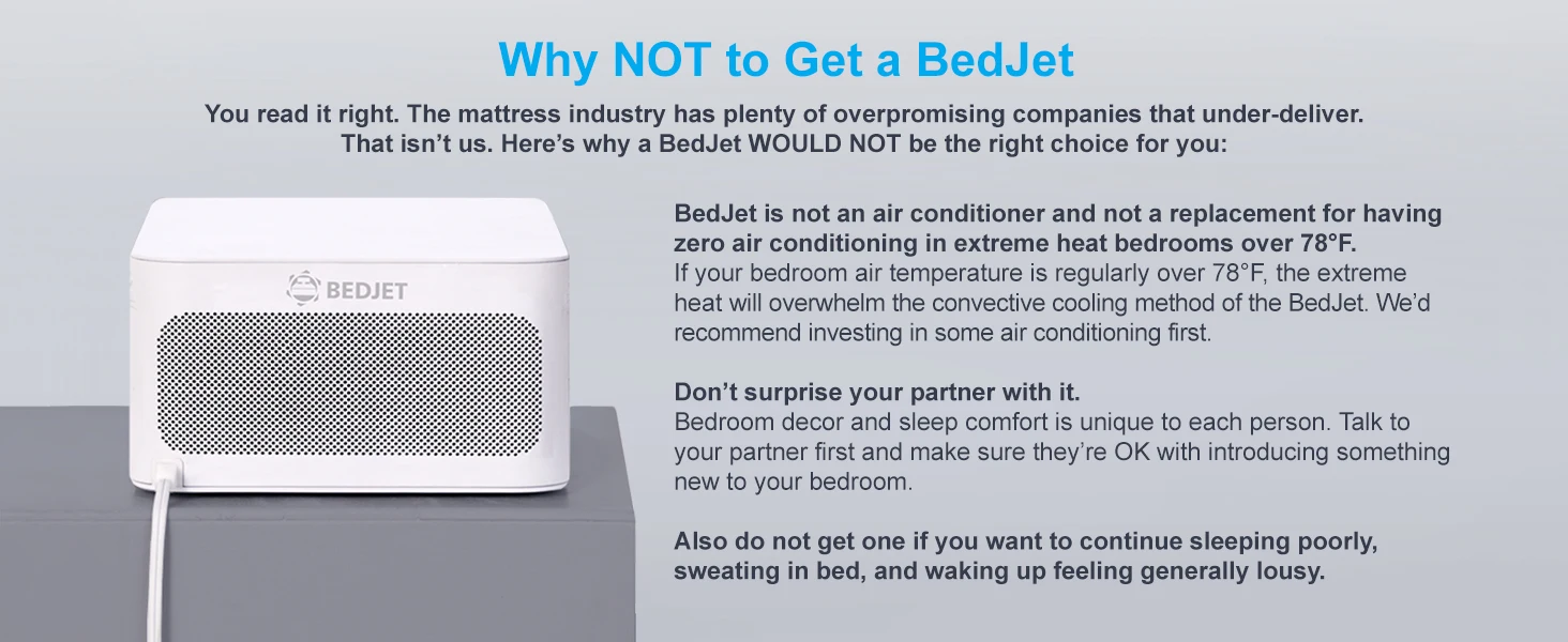 Description Picture 5 of itemBedJet 3 Climate Comfort for Beds, Cooling Fan + Heating Air (Single Temp. Zone Any Size Bed or Mattress)