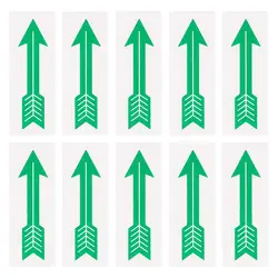 10pcs Arrow Caution Sticker Arrow Indicating Direction Decals Warning Decals