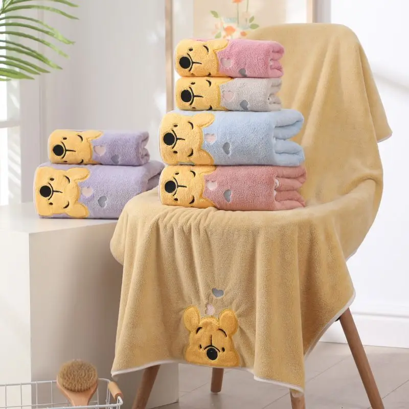 Winnie Bear Bath Towel Set 1-5PCS