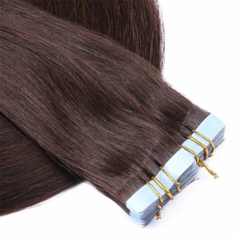 #2 Dark Brown Remy Tape In Human Hair Extensions Machine-made 30inch PU Virgin Hair Extensions Skin Weft Human For Women