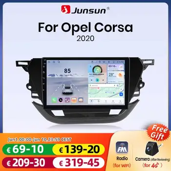 Radio para Auto Junsun con CarPlay Inalámbrico y Android Auto para Opel Corsa F 2019-2023, 2DIN, GPS, Navegador, Reproductor Multimedia, DSP, BT, FM, RDS, WiFi, 4G, Mirror Link, Control del Volante, Pantalla Táctil, Unidad Principal Estéreo para Auto, Sistema de Navegación Actualizado 1