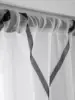 Moroccan printed Trellis White Sheer Curtains 1 Panels, Damask Textured Rod Pocket Voile Tulle Semi  Drapes,door curtains 3