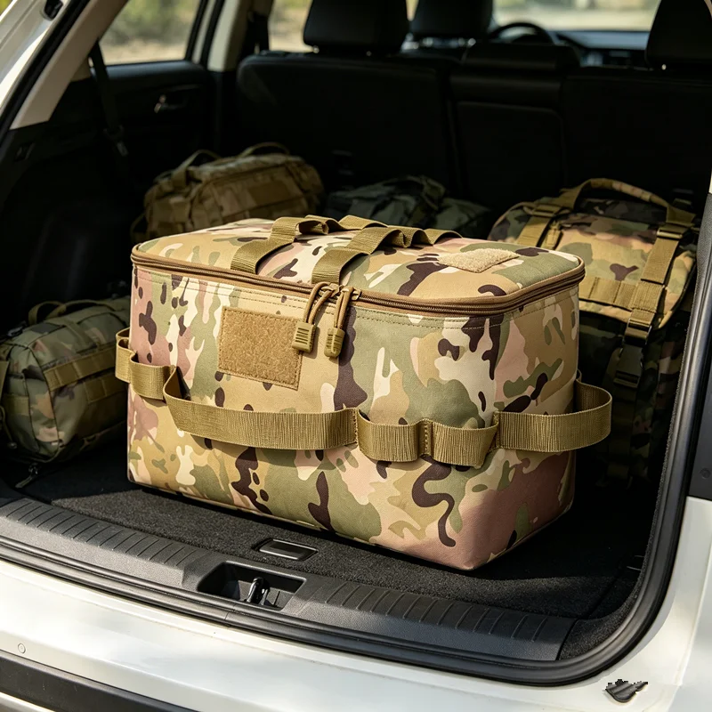 Borsa Portaoggetti Pieghevole Portatile per Campeggio, Picnic e Pesca, Organizer per Attrezzatura da Esterno - immagine 2