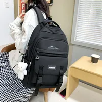 Trendy Lady Student Bag Cool Female Laptop Leisure College Backpack New Girl Travel Book Backpack Fashion Women Nylon School Bag 2