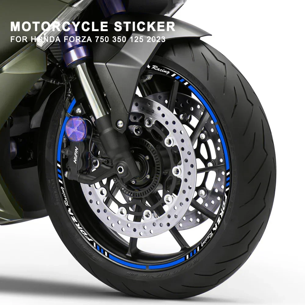 

Наклейка на колесо мотоцикла, водонепроницаемая наклейка на ступицу, полосатая лента на обод для Honda Forza 750 350 125 2023