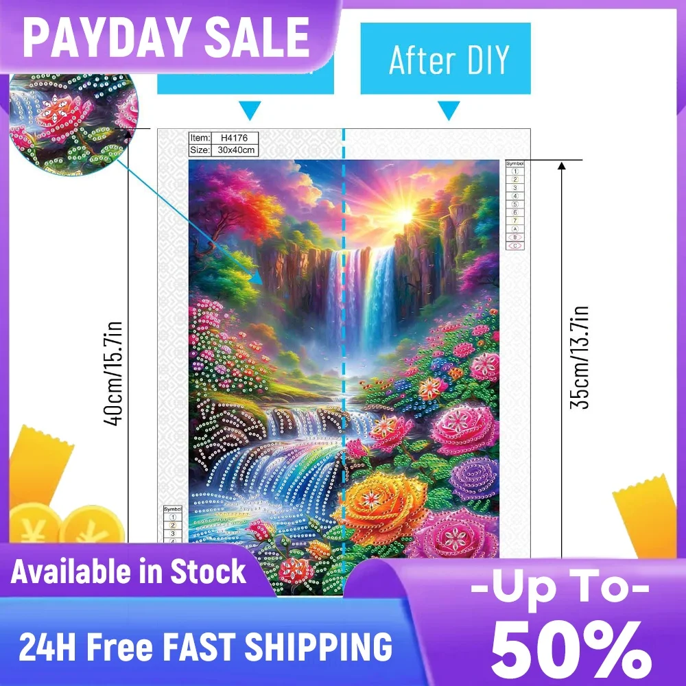Scenery Partial DIY 5D Special Shaped Drill Gem Art Diamond Painting Kits for Adults/Beginners Gift Idea Home Decor 30x40cm 1 Scenery Partial DIY 5D Special Shaped Drill Gem Art Diamond Painting Kits for Adults/Beginners Gift Idea Home Decor 30x40cm 1