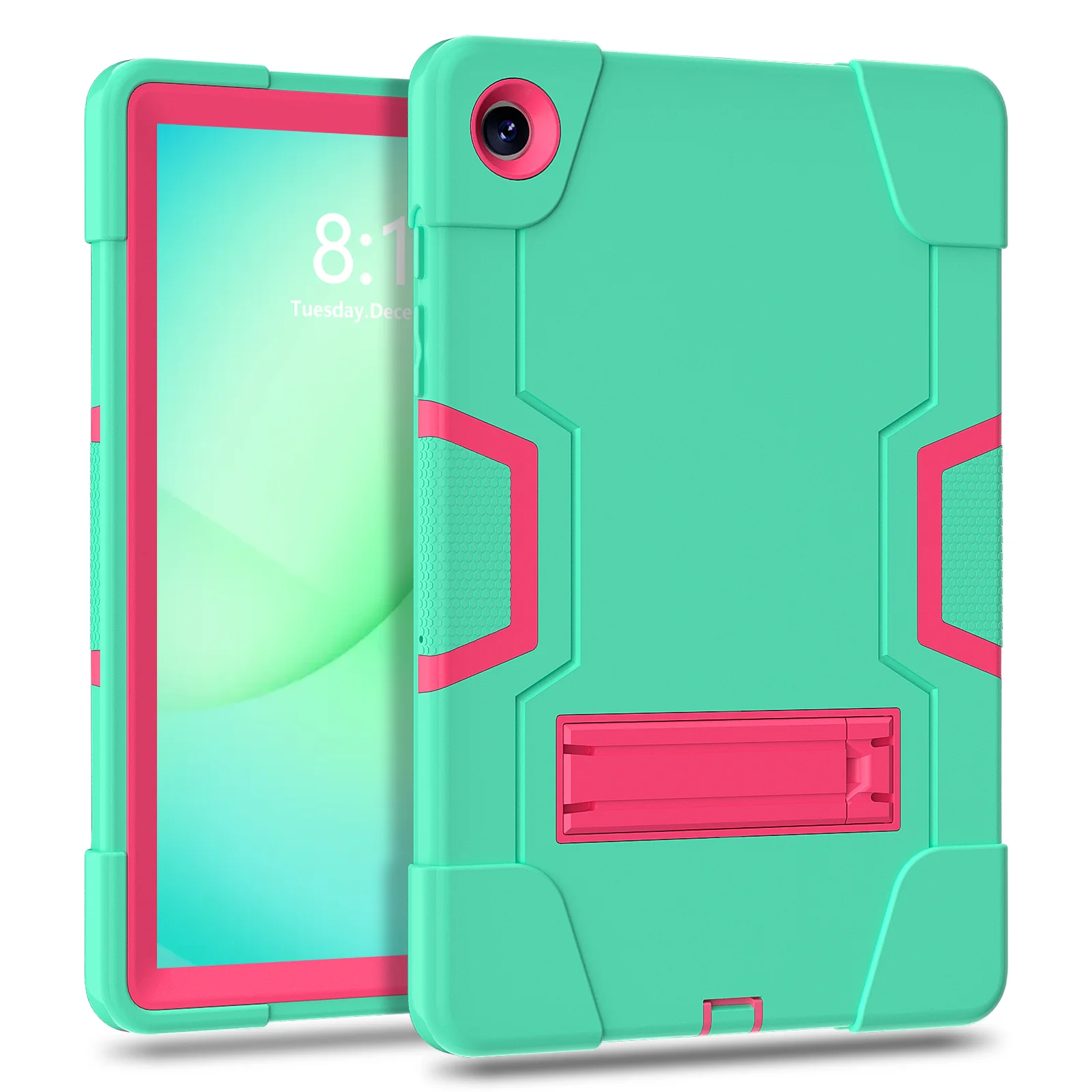Heavy Duty Armor Kickstad Schutzhülle für Samsung Galaxy A11 Plus A11+ 2025 11 Ich SM-X230 SM-X235 – Stoßfeste Tablet-Hülle_voghion.com