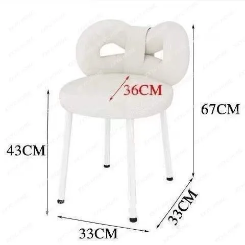 

Cosmetic Chair Girls' Bedroom Dresser Chair Backrest Makeup Stool