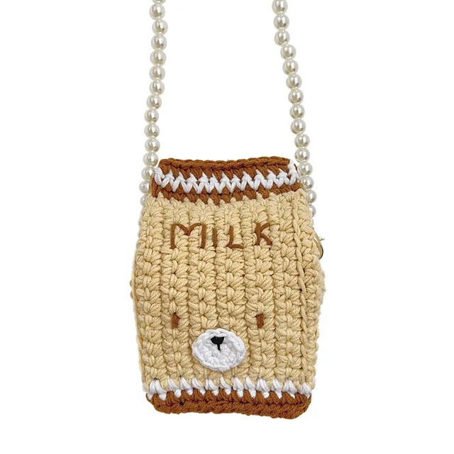 Cute Milk Box Knitting Bag