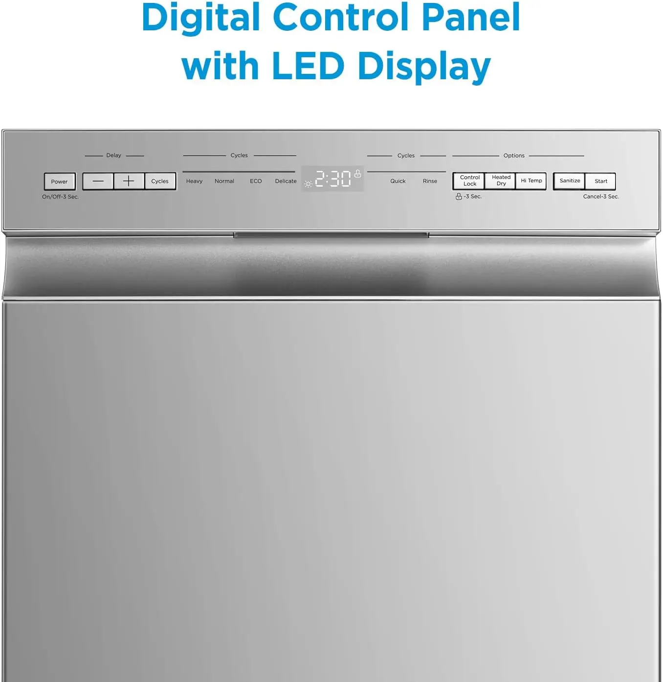 Built-in Dishwasher with 8 Place Settings, 6 Washing Programs, Stainless Steel Tub, Heated Dry, Energy Star 5
