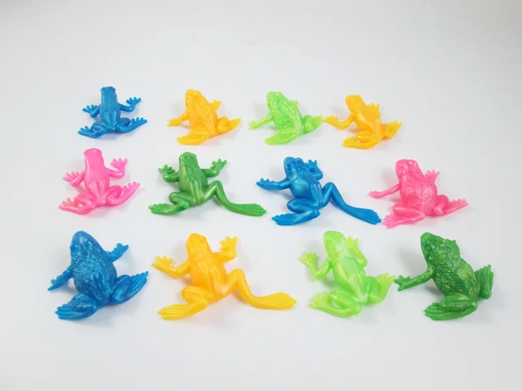 10 Pcs Novelty Funny New TPR Frog Animal Model Decompression Toys Simulation Frog Soft Elastic Prank Venting Toy Kids Prank Toys