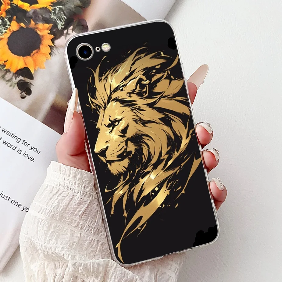 Cute Cat Painted Clear Silicone Soft Slim Phone Case