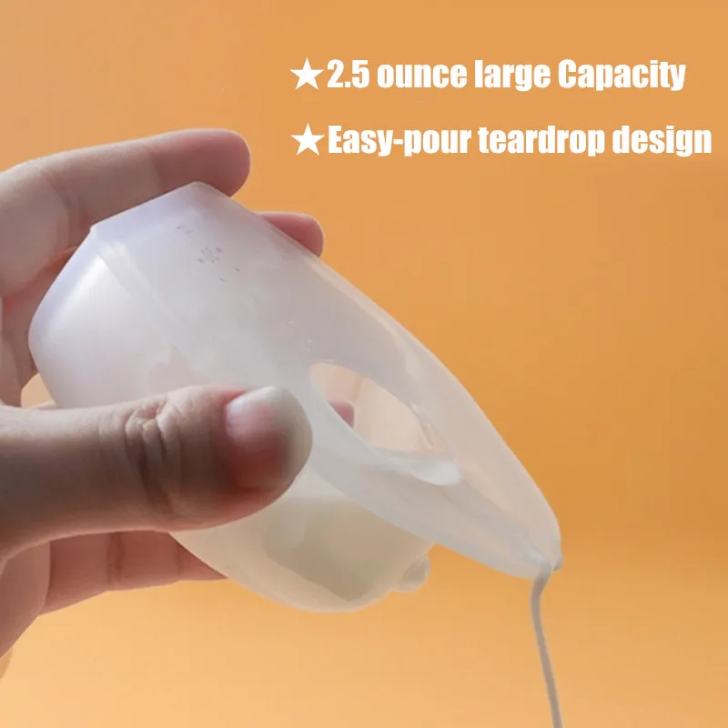1pc New 70mL Large Capacity Baby Breastfeeding Milk Collector Safe Silicone Wearable Milk Saver Reusable Leak-proof Nursing Cup 3