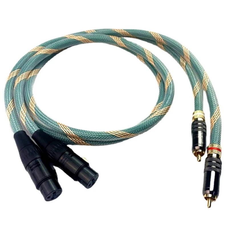 Pair Mcintosh Rca To Xlr Male & Female Cable Silver Plated Audio Signal Line