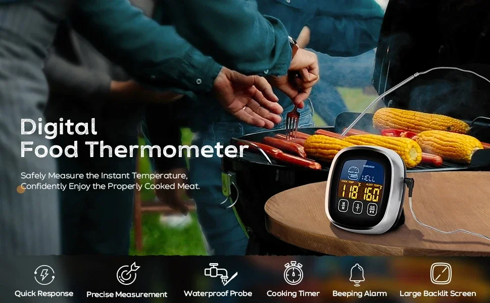 Description Picture 2 of itemDigital Meat Kitchen Thermometer Stainless Waterproof Meat Temperature Thermometre Probe Oven Cooking BBQ Temperature Meter
