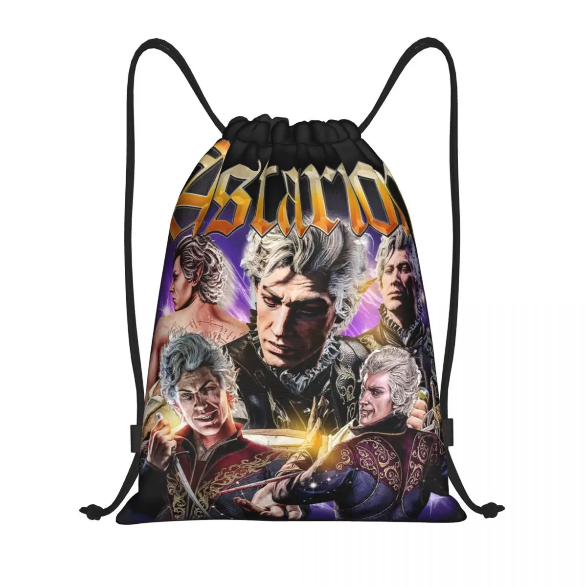 

Game Bulders Gate Astarion Drawstring Backpack Sports Gym Sackpack Water Resistant String Bag for Working Out
