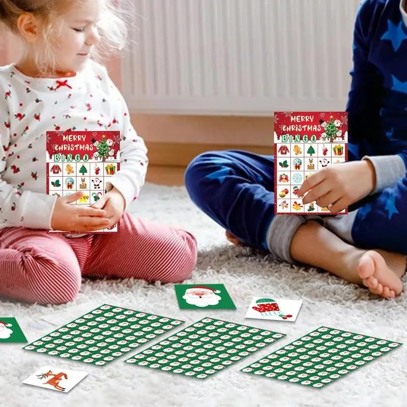 Christmas Gathering Cards Game 24-Player Interactive Paper Card Game For Christmas Seasonal Group Activity Play Family