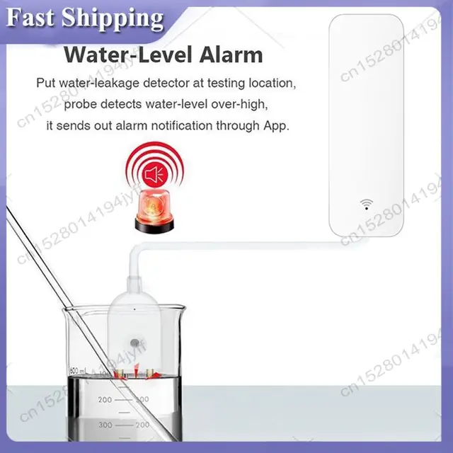 -ABDH Tuya Zigbee Smart Water Leak Sensor Water Overflow Level Detector Security Alarm System Flood Leakage Sensor 6