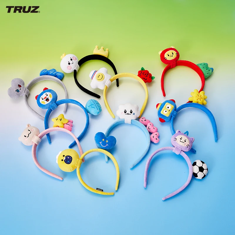 

Truz Treasure Collection Series Anime Line Friends Autumn Winter Plush Headband Cartoon Girls Face Wash Hair Accessories Gifts