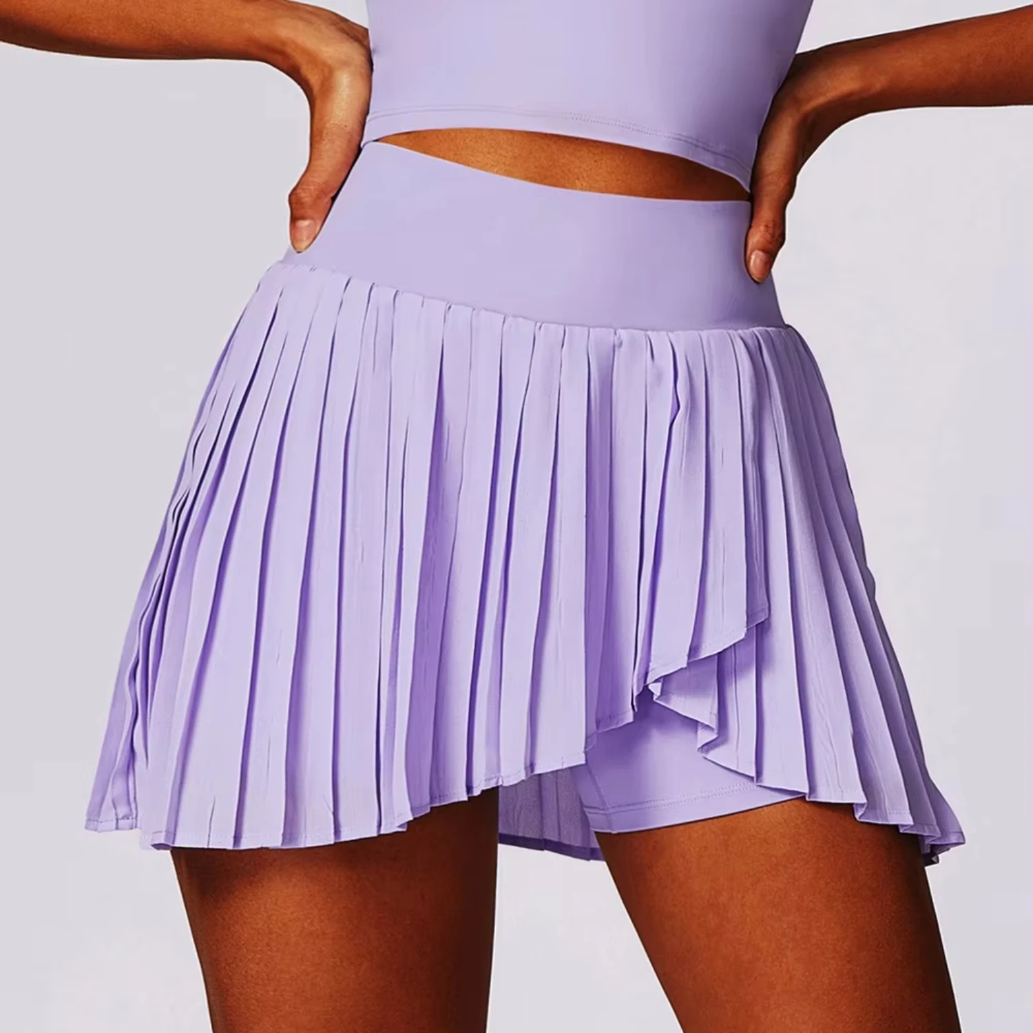 Girl Pleated Sports Skirts Dancing Golf Tennis Skirt Women Gym Workout Fitness Shorts High Waist Running Skort