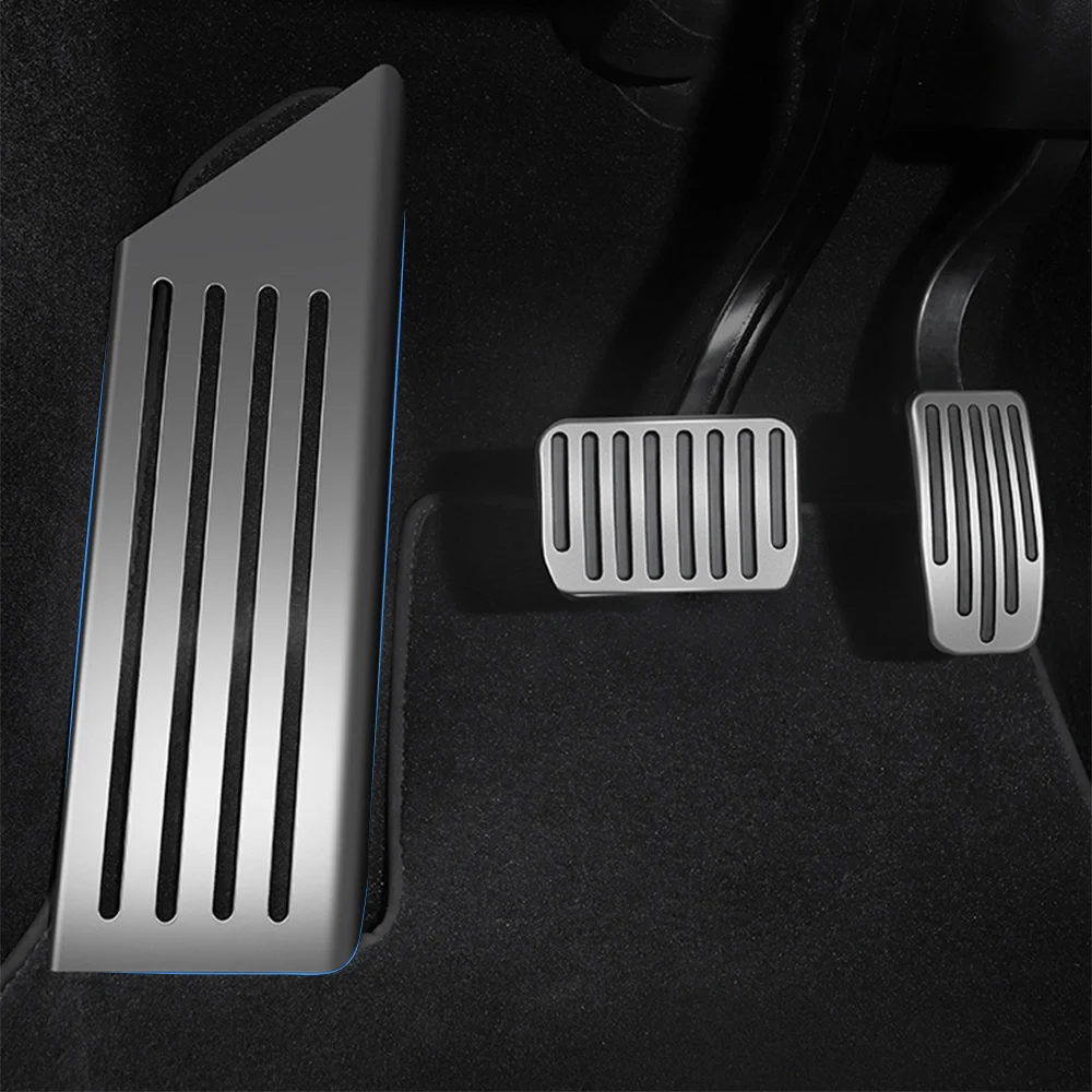Aluminum Alloy Pedal Covers For Tesla Model Y 2022-2025 & Model 3 2018-2025 - Anti-Slip Brake & Accelerator Pad Set - View #8