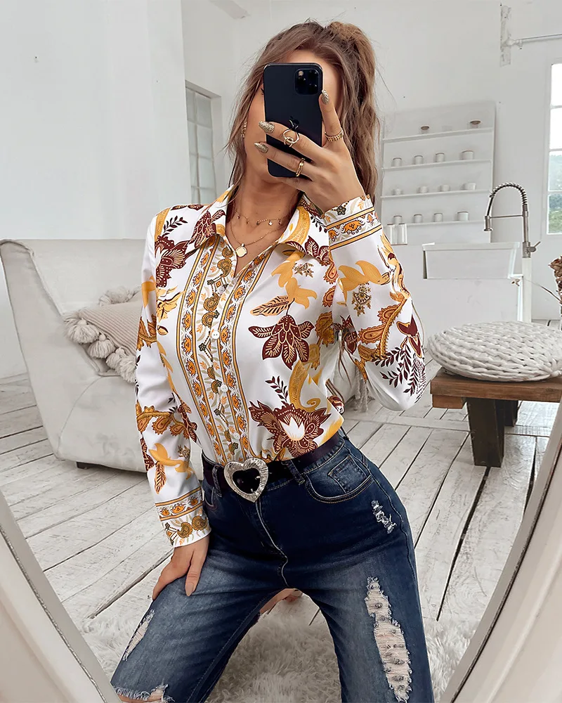 Waliicorners New Lapel Collar Long Sleeve Sexy All Match Tops Single Breasted Shirt Blouses 6 S8e246848a6c74bcab06af922bcd9e873c