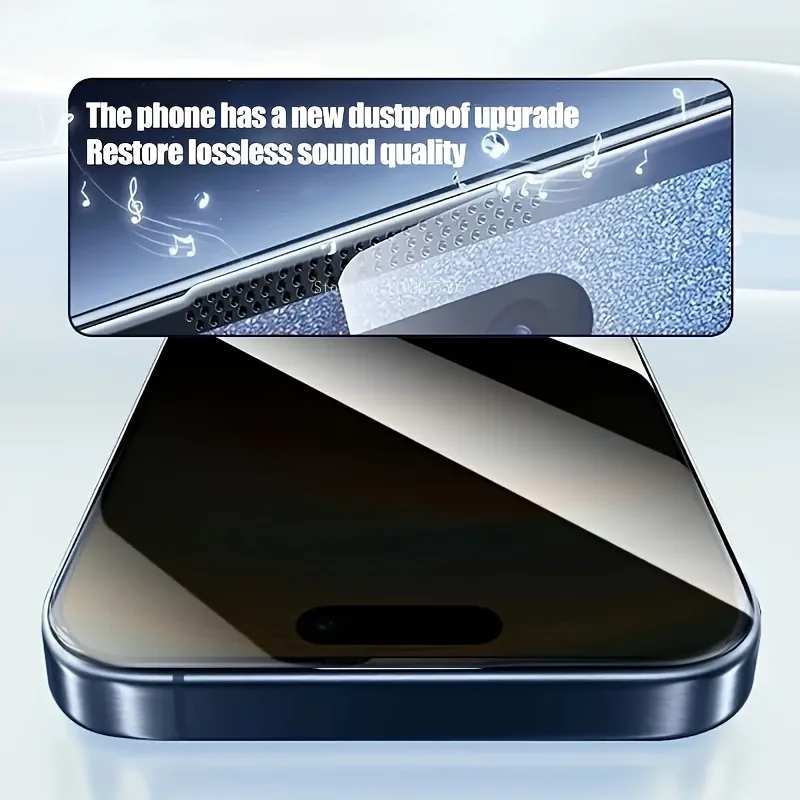 Premium 4-in-1 HD Privacy Tempered Glass Screen Protector - Dustproof Design