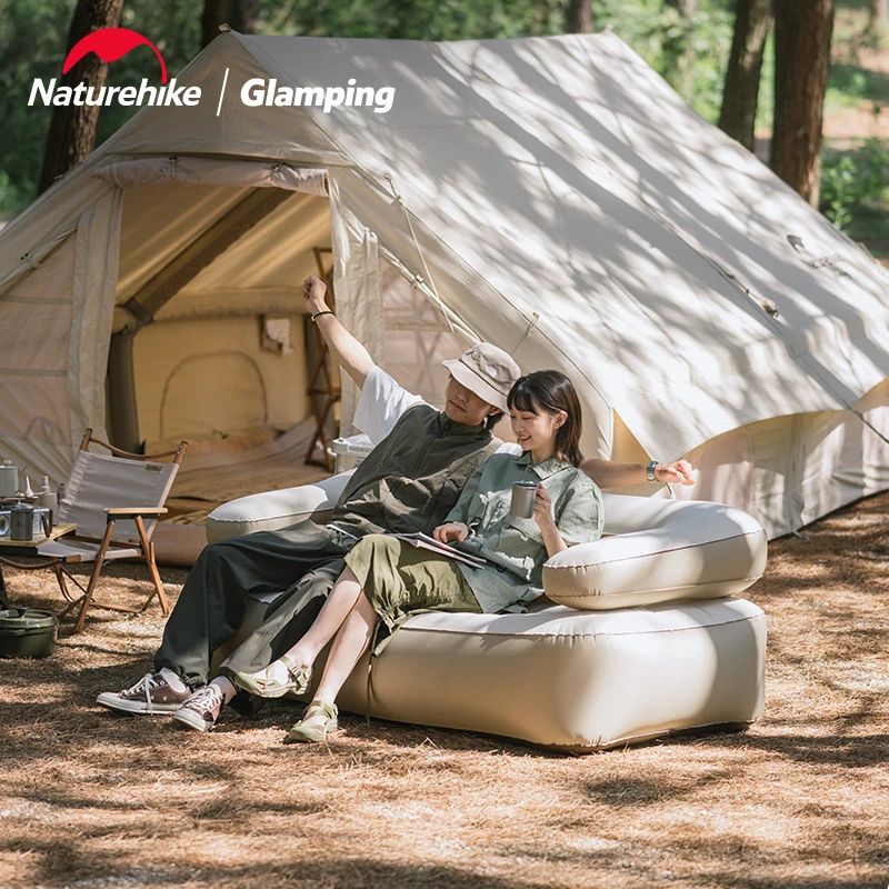 

Надувной диван-кровать Naturehike, увеличенный на 35 см, для отдыха на открытом воздухе, кемпинга, отдыха, надувная кровать, 200 кг, съемный, 2 в 1, портативный