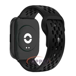 Premium Sports Silicone Watch Band - 22mm Strap for 20mm (Black)