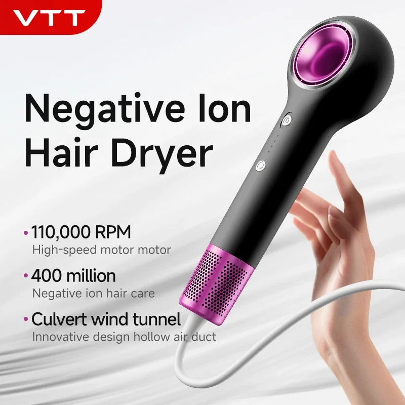 1200W Nova Mini Baby Hair Dryer Professional Foldable Strong Wind Negative Ionic Blow Dryer Outdoor RV Use