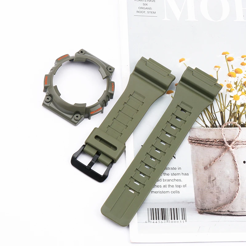 Resin strap case for Casio AQ-S810W outdoor sports waterproof watch strap accessories Watch band Buckle