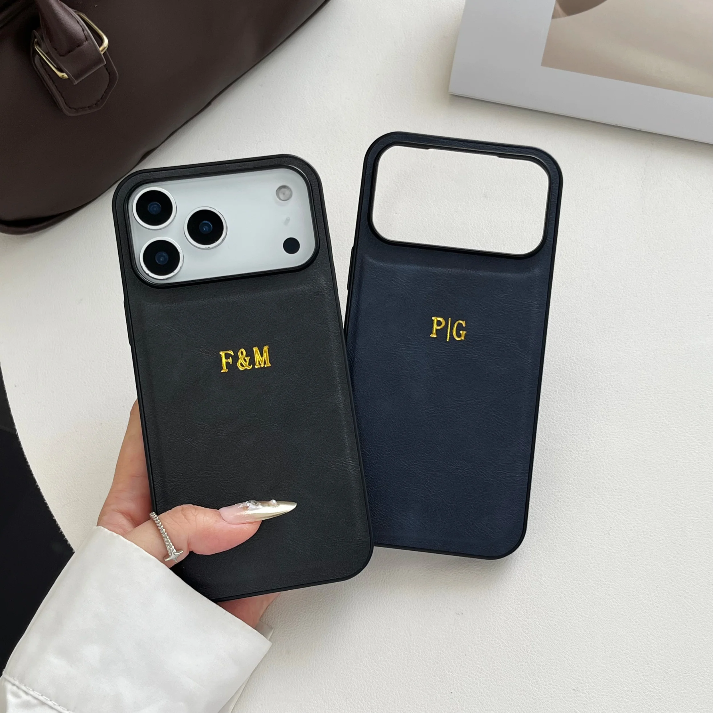 Personalized Custom Name 3D Hot Gold Foil Embossed Business Faux thumbnail 9