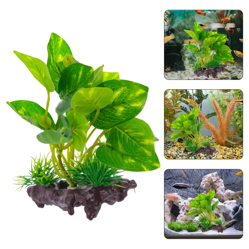 Title 5, Fish Tank Decoration Plant Aquarium Decorations...