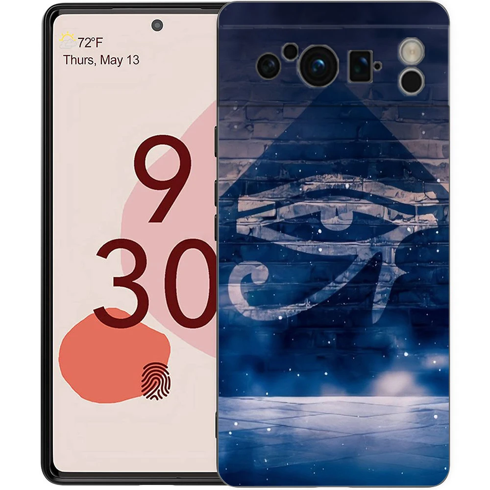 Sacred Eye of Horus Egypt Fresco Shockproof Silicone Phone Case