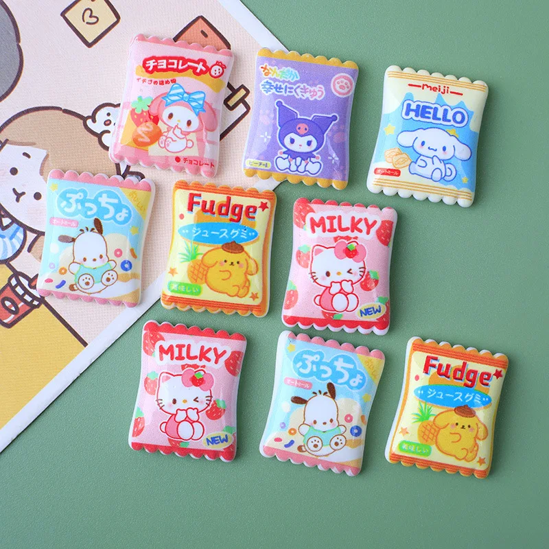 

10 Pcs New Cute Mini Cartoon Animal Kitten Candy Head Resin Scrapbook Diy Jewelry Party Children Hairpin Decorate Accessories