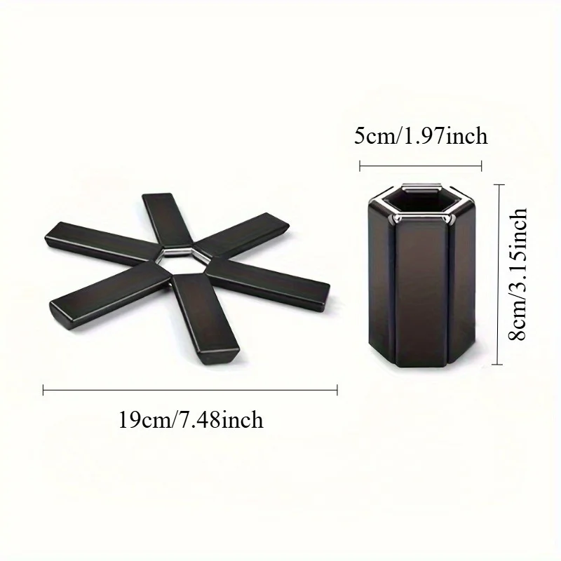 4pcs Foldable Placemat, Anti-scald Mat - Anti-Scald, Heat-Resistant for Bowls,Pots&Coasters - Perfect for Kitchen & Dining Room