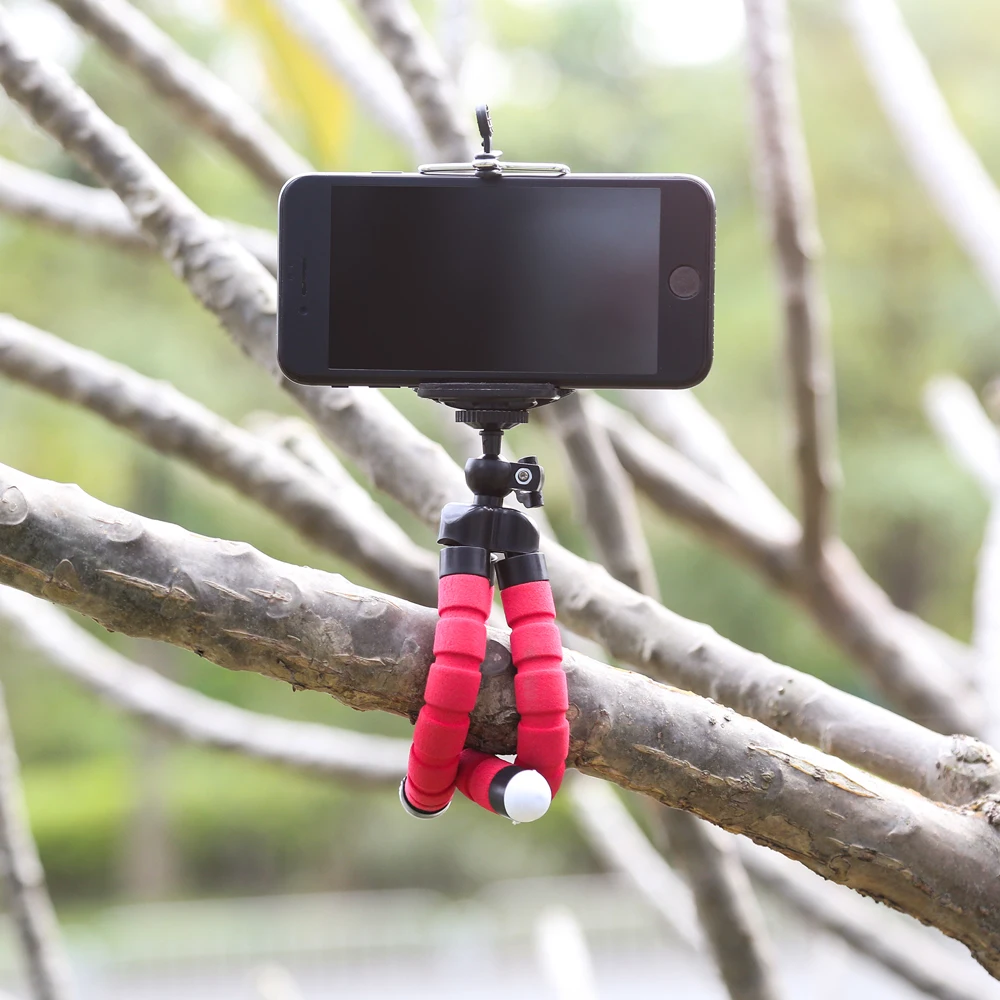 Flexible Octopus Tripod for Phone with Clip Holder Portable Mini Stand for iPhone Samsung Xiaomi Android Camera Car Bike Travel