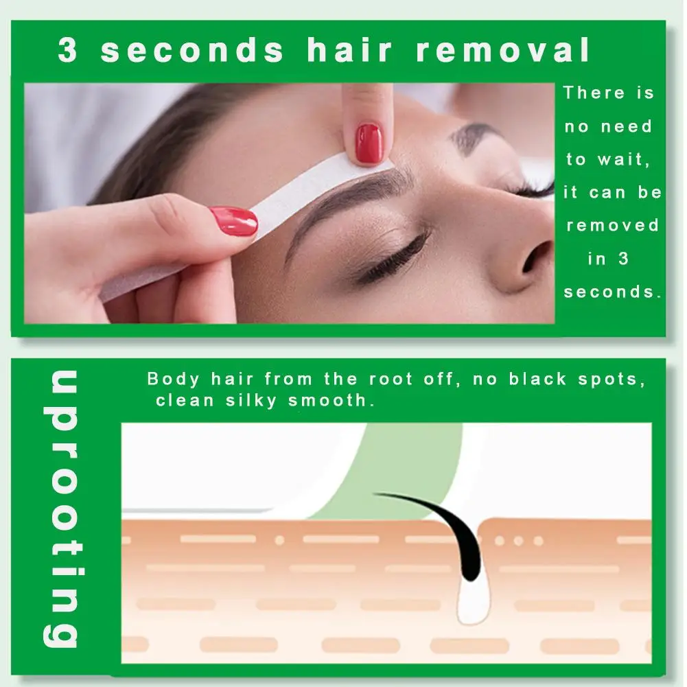Eco-friendly 24Pcs Good No Odor Hair Removal Wax Strips Non-Irritation for Female 2