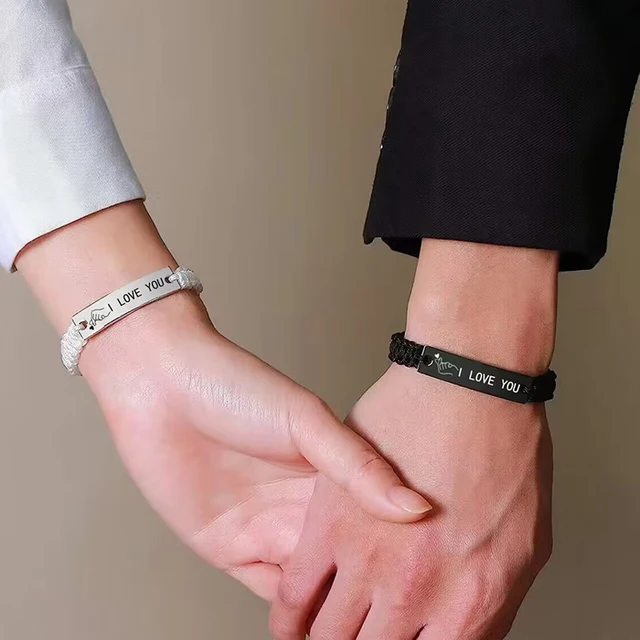 I Love You Finger Heart Couple Bracelet Set (2 PCS) 3