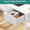 Small Computer Desk with Drawers, Office Desk with Monitor Stand for Small Spaces, Home Office desk 2
