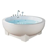 Custom Made Modern High Quality Indoor Red Color Acrylic Bathtub Round Acrylic 1
