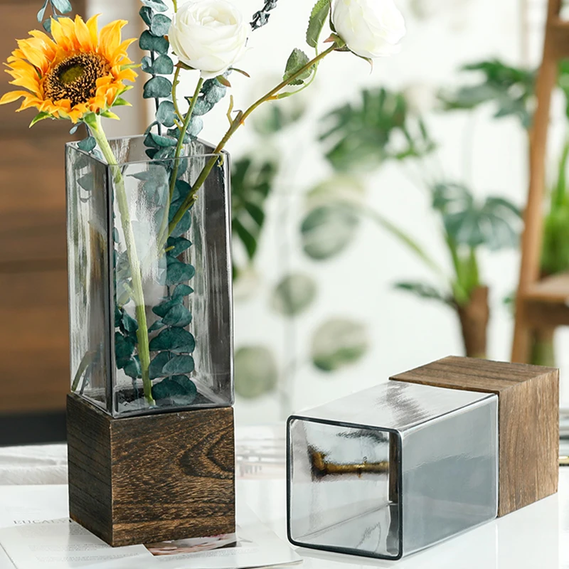 

Modern Indoor Vase Flower Minimalist Living Room Luxury Nordic Vases Glass Wedding Table Decoration Jarron Household Supplies